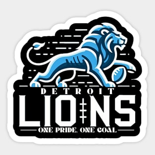 detroit lions one pride one goal Sticker